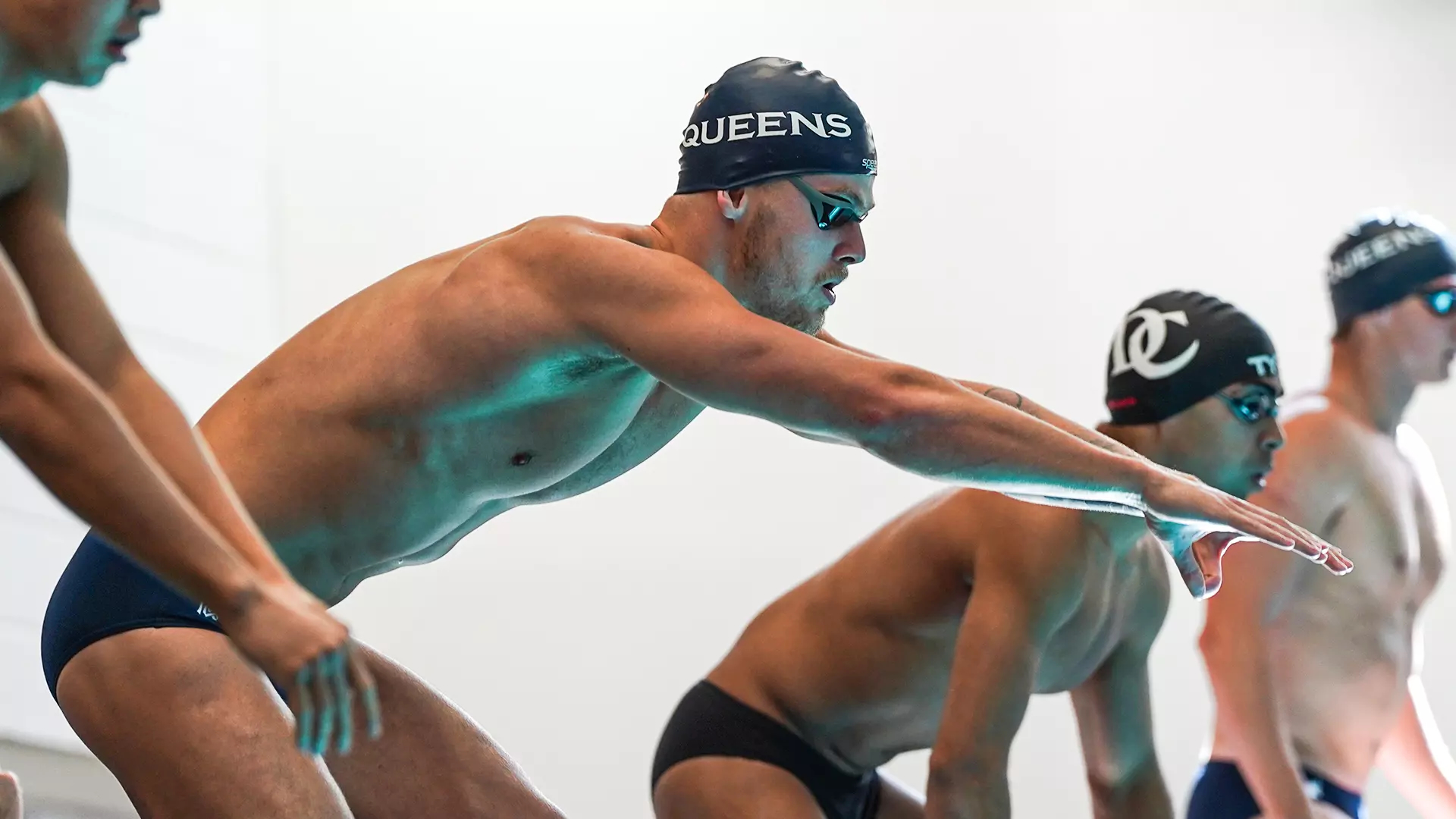 Photo of swimmer Matej Dusa at Queens University of Charlotte