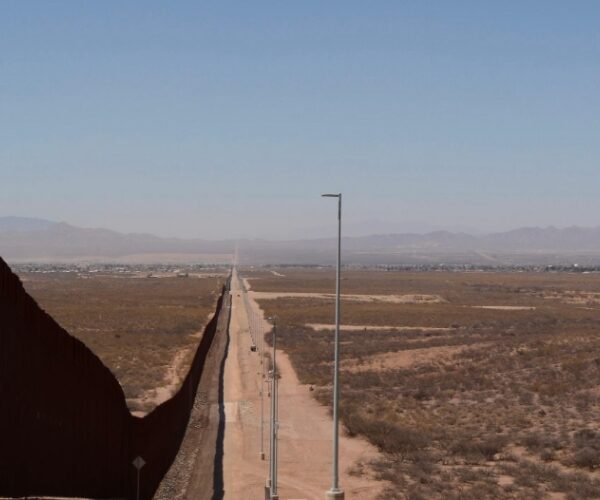 Overlooking Douglas, Arizona and Agua Prieta, Mexico from the U.S.-Mexico border wall.