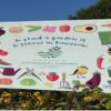 Sign for Winterfield Community Garden in Charlotte, North Carolina.