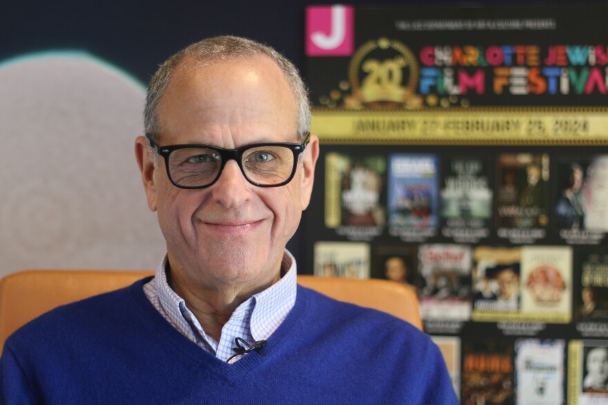 Photo of Jeff Turk, who is the chair of the selection committee at the Charlotte Jewish Film Festival. Photo taken in 2024.