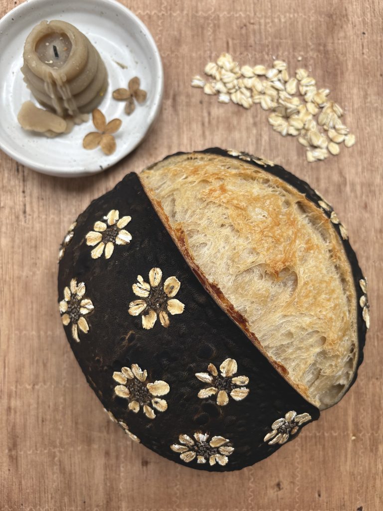 A loaf of sourdough bread from The Farm Store.